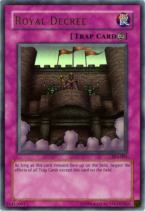 Royal Decree TP4-001 card from Tournament Pack 4