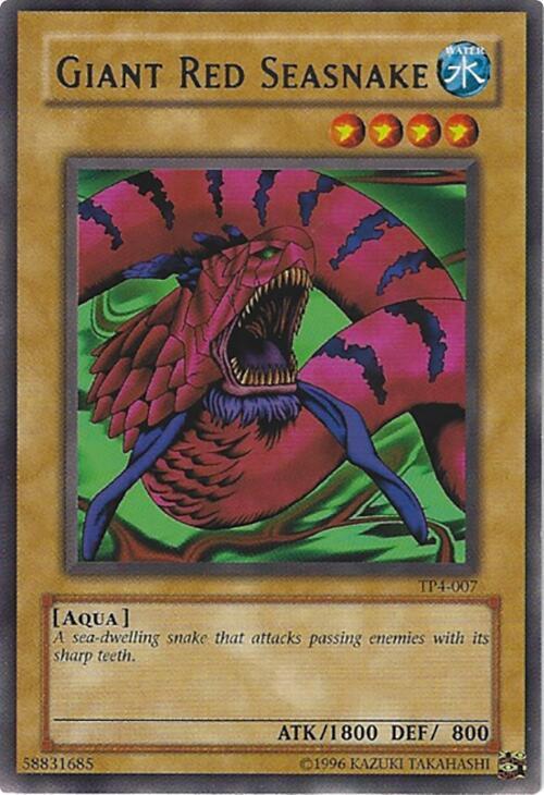 Giant Red Seasnake TP4-007 card from Tournament Pack 4