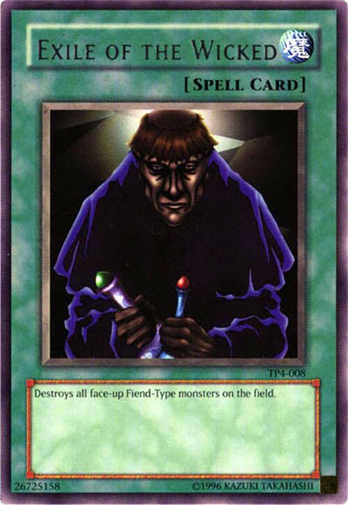 Exile of the Wicked TP4-008 card from Tournament Pack 4