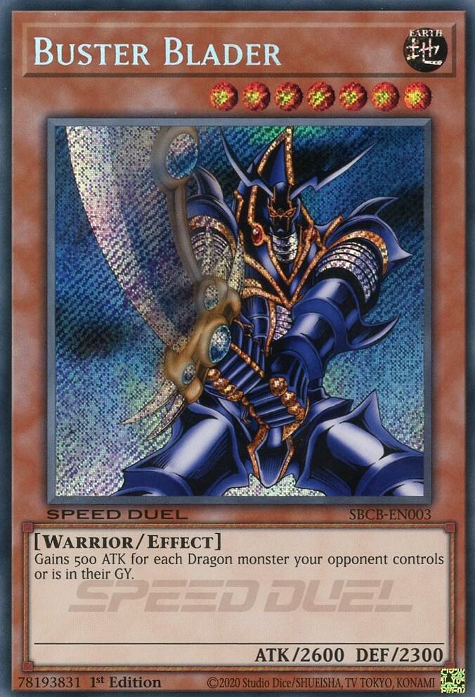 Buster Blader (Secret) SBCB-EN003 card from Speed Duel: Battle City Box