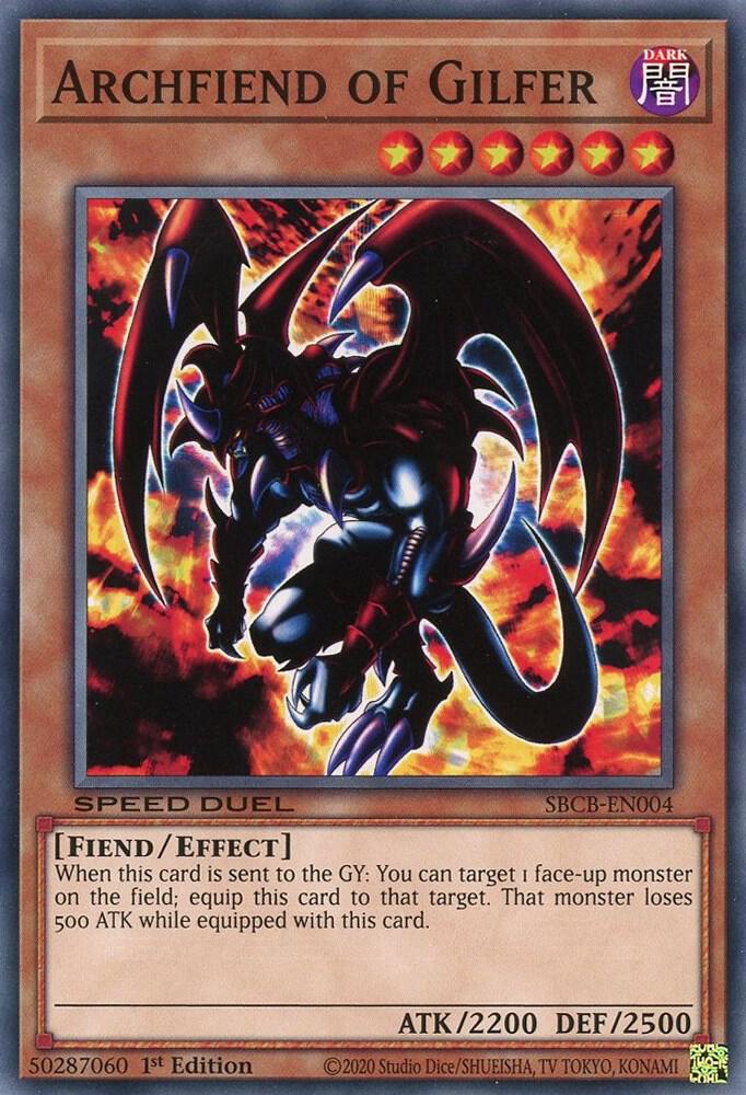 Archfiend of Gilfer SBCB-EN004 card from Speed Duel: Battle City Box