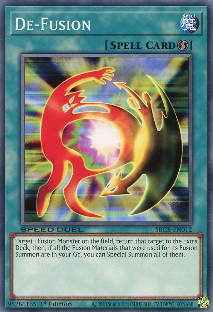 De-Fusion SBCB-EN012 card from Speed Duel: Battle City Box