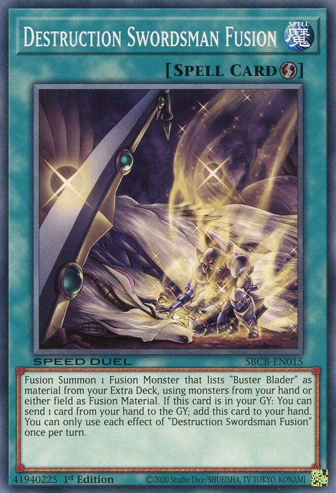 Destruction Swordsman Fusion SBCB-EN015 card from Speed Duel: Battle City Box