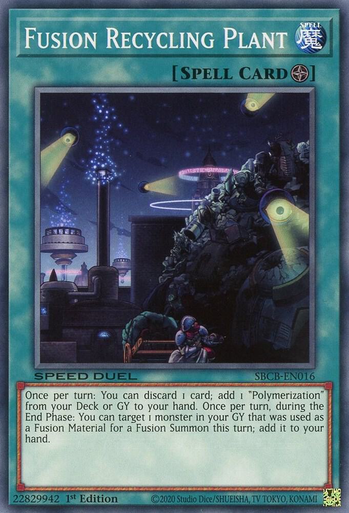 Fusion Recycling Plant SBCB-EN016 card from Speed Duel: Battle City Box