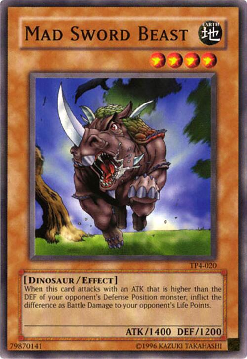 Mad Sword Beast TP4-020 card from Tournament Pack 4
