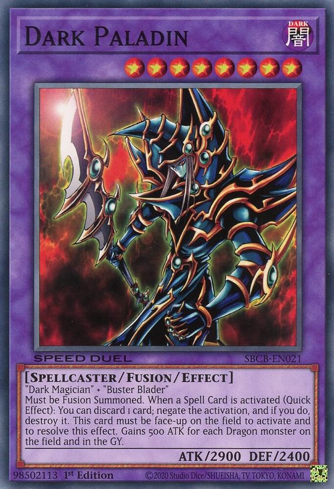 Dark Paladin SBCB-EN021 card from Speed Duel: Battle City Box