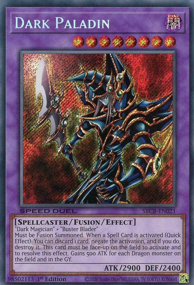Dark Paladin (Secret) SBCB-EN021 card from Speed Duel: Battle City Box