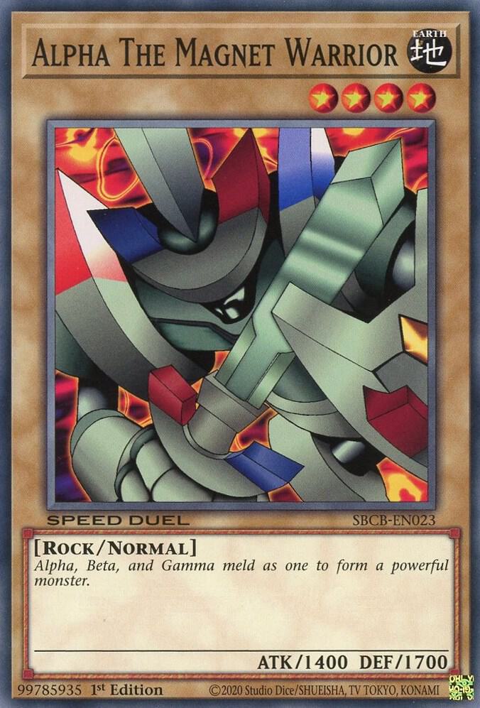 Alpha The Magnet Warrior SBCB-EN023 card from Speed Duel: Battle City Box