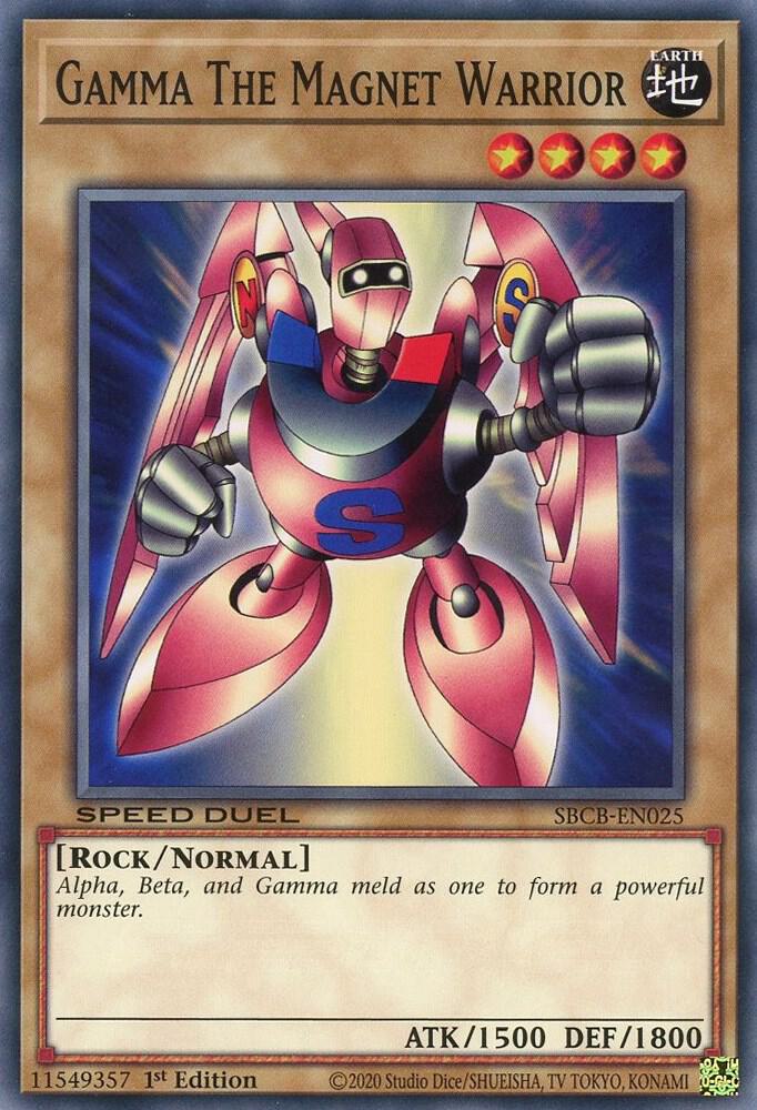 Gamma The Magnet Warrior SBCB-EN025 card from Speed Duel: Battle City Box