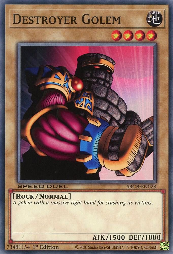 Destroyer Golem SBCB-EN028 card from Speed Duel: Battle City Box