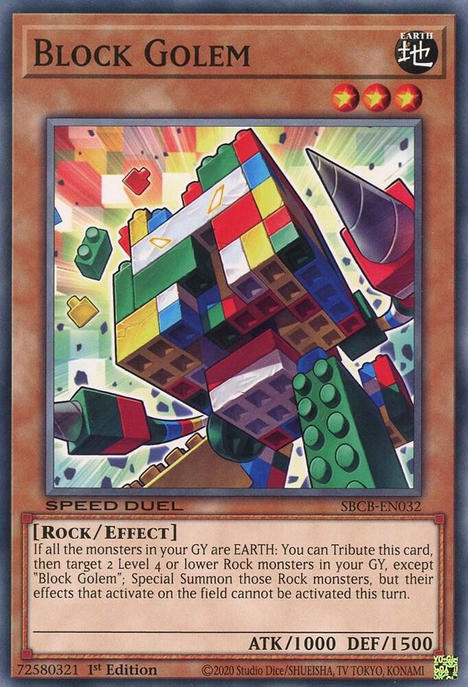 Block Golem SBCB-EN032 card from Speed Duel: Battle City Box