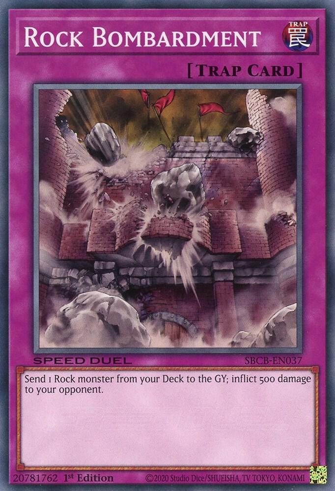 Rock Bombardment SBCB-EN037 card from Speed Duel: Battle City Box