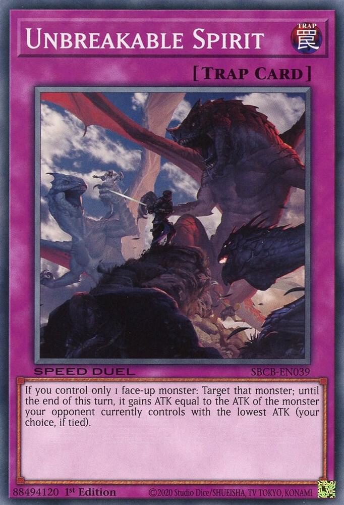 Unbreakable Spirit SBCB-EN039 card from Speed Duel: Battle City Box