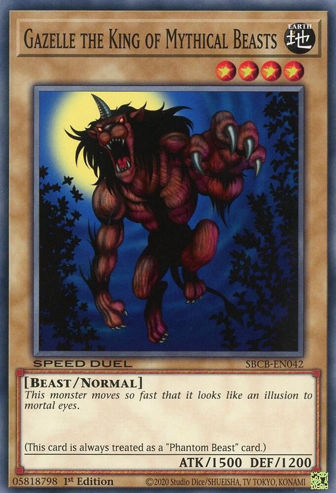 Gazelle the King of Mythical Beasts SBCB-EN042 card from Speed Duel: Battle City Box