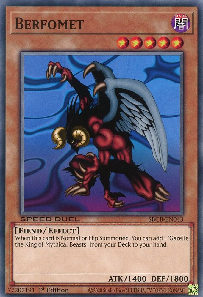 Berfomet SBCB-EN043 card from Speed Duel: Battle City Box