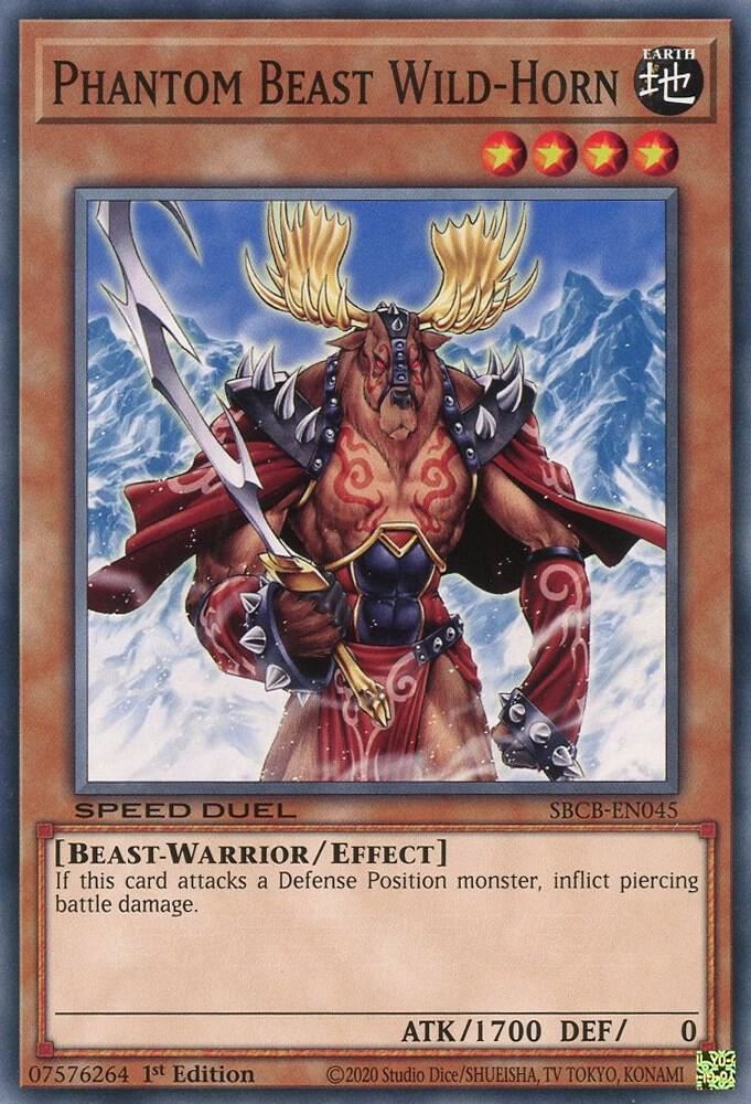 Phantom Beast Wild-Horn SBCB-EN045 card from Speed Duel: Battle City Box