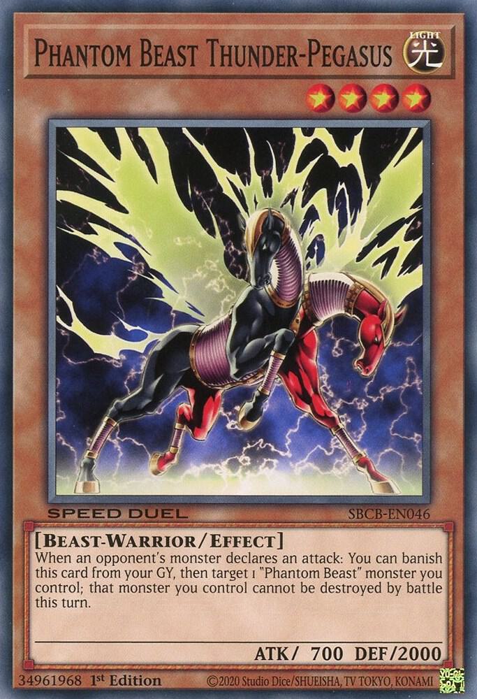 Phantom Beast Thunder-Pegasus SBCB-EN046 card from Speed Duel: Battle City Box