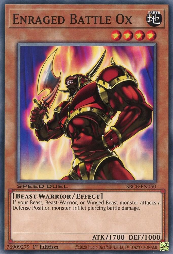 Enraged Battle Ox SBCB-EN050 card from Speed Duel: Battle City Box