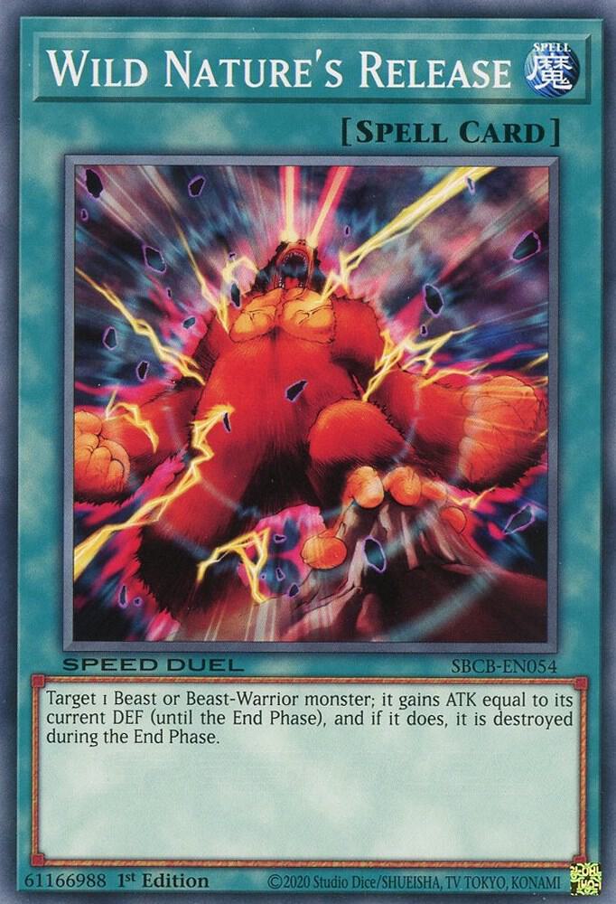 Wild Nature's Release SBCB-EN054 card from Speed Duel: Battle City Box