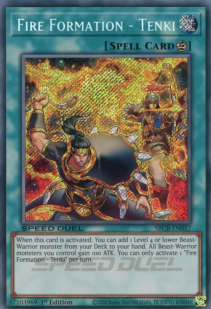 Fire Formation - Tenki (Secret) SBCB-EN057 card from Speed Duel: Battle City Box