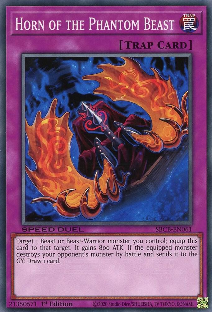 Horn of the Phantom Beast SBCB-EN061 card from Speed Duel: Battle City Box