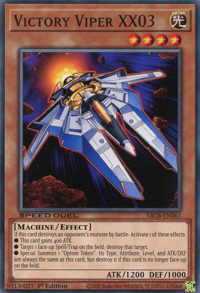 Victory Viper XX03 SBCB-EN067 card from Speed Duel: Battle City Box
