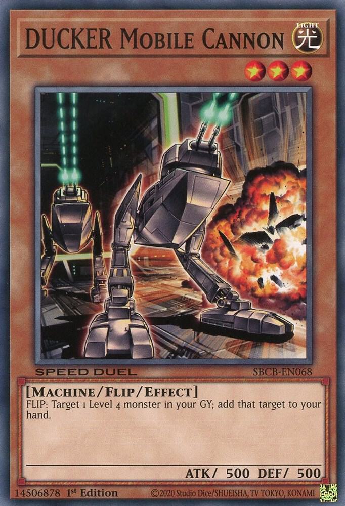 DUCKER Mobile Cannon SBCB-EN068 card from Speed Duel: Battle City Box
