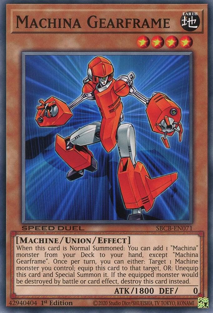 Machina Gearframe SBCB-EN071 card from Speed Duel: Battle City Box