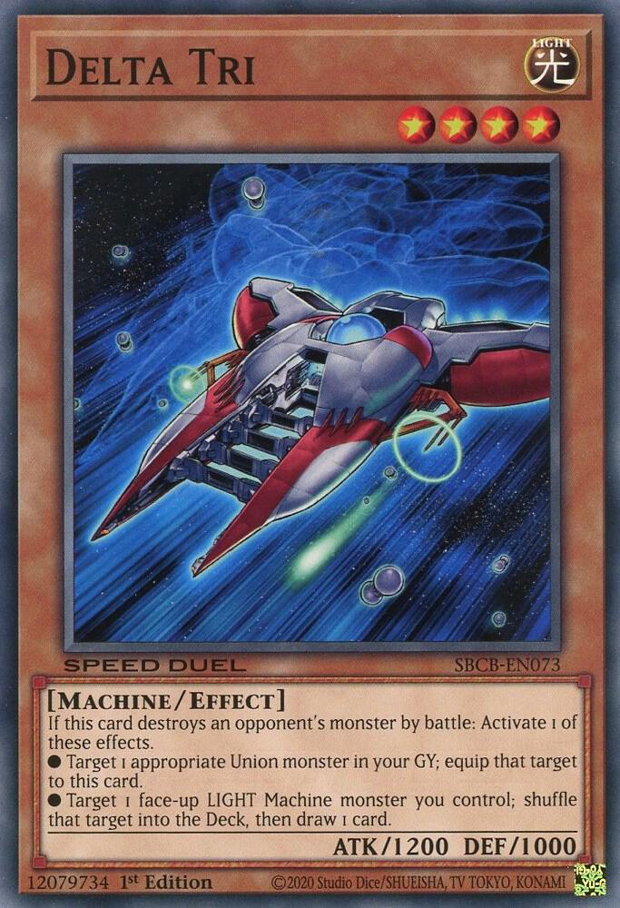 Delta Tri SBCB-EN073 card from Speed Duel: Battle City Box
