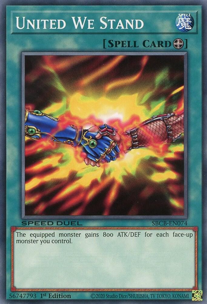 United We Stand SBCB-EN074 card from Speed Duel: Battle City Box