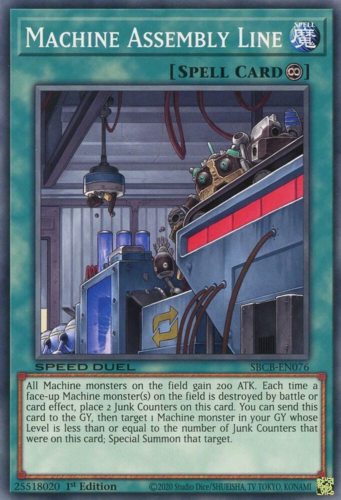 Machine Assembly Line SBCB-EN076 card from Speed Duel: Battle City Box