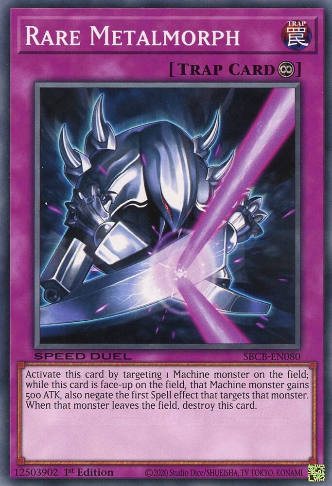 Rare Metalmorph SBCB-EN080 card from Speed Duel: Battle City Box