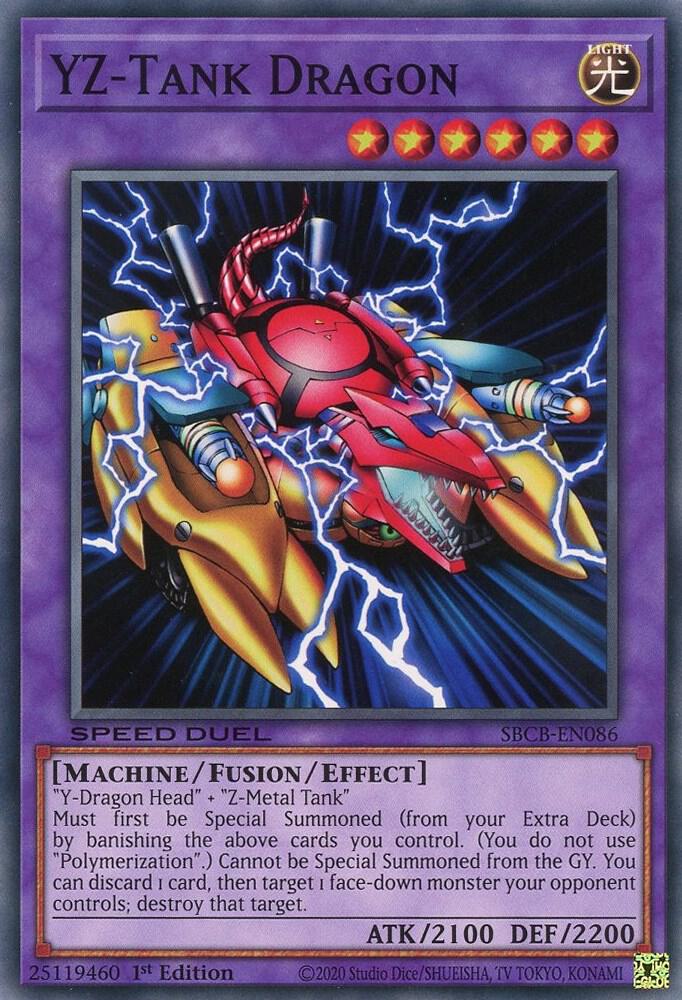 YZ-Tank Dragon SBCB-EN086 card from Speed Duel: Battle City Box