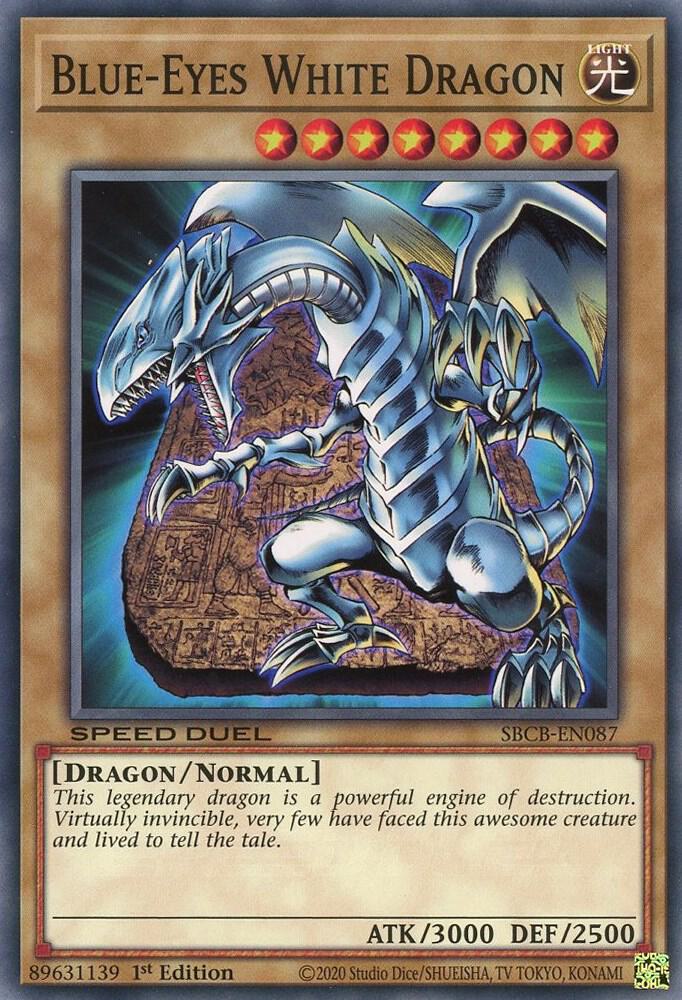 Blue-Eyes White Dragon SBCB-EN087 card from Speed Duel: Battle City Box