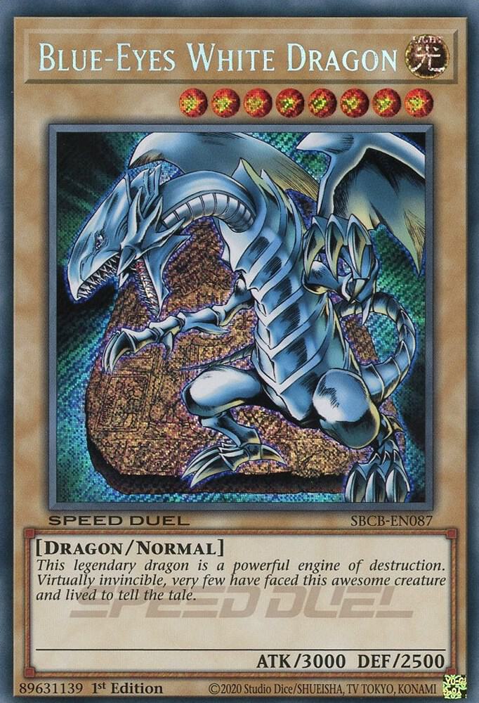 Blue-Eyes White Dragon (Secret) SBCB-EN087 card from Speed Duel: Battle City Box