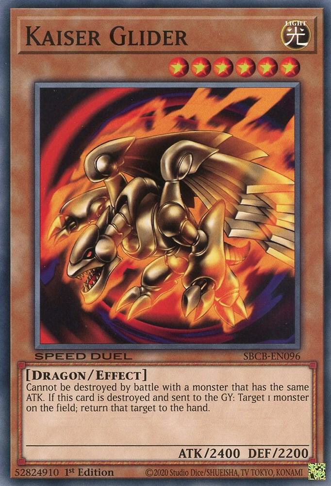 Kaiser Glider SBCB-EN096 card from Speed Duel: Battle City Box