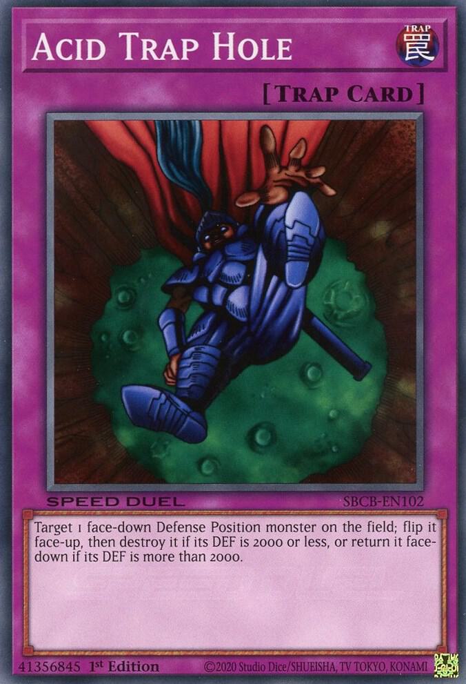 Acid Trap Hole SBCB-EN102 card from Speed Duel: Battle City Box