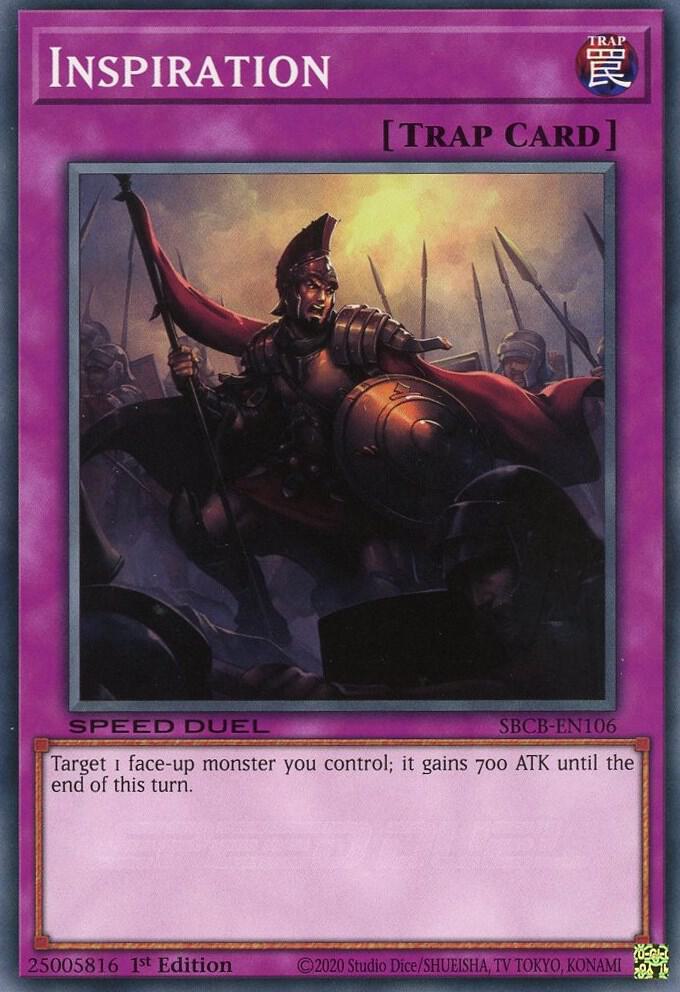 Inspiration SBCB-EN106 card from Speed Duel: Battle City Box
