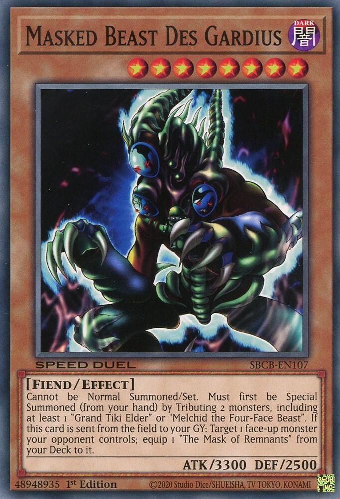 Masked Beast Des Gardius SBCB-EN107 card from Speed Duel: Battle City Box