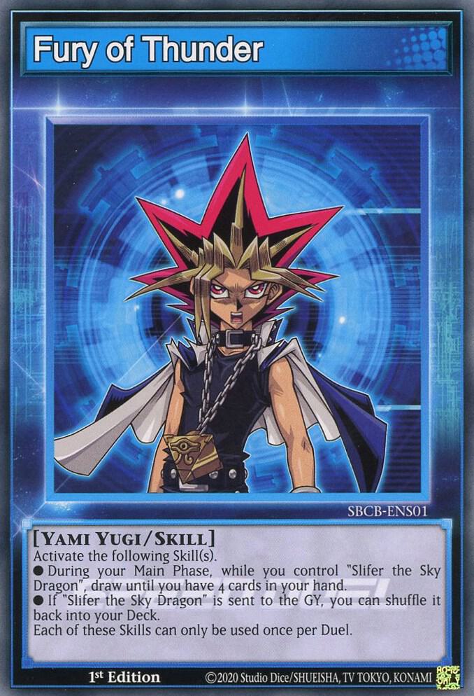 Fury of Thunder SBCB-ENS01 card from Speed Duel: Battle City Box