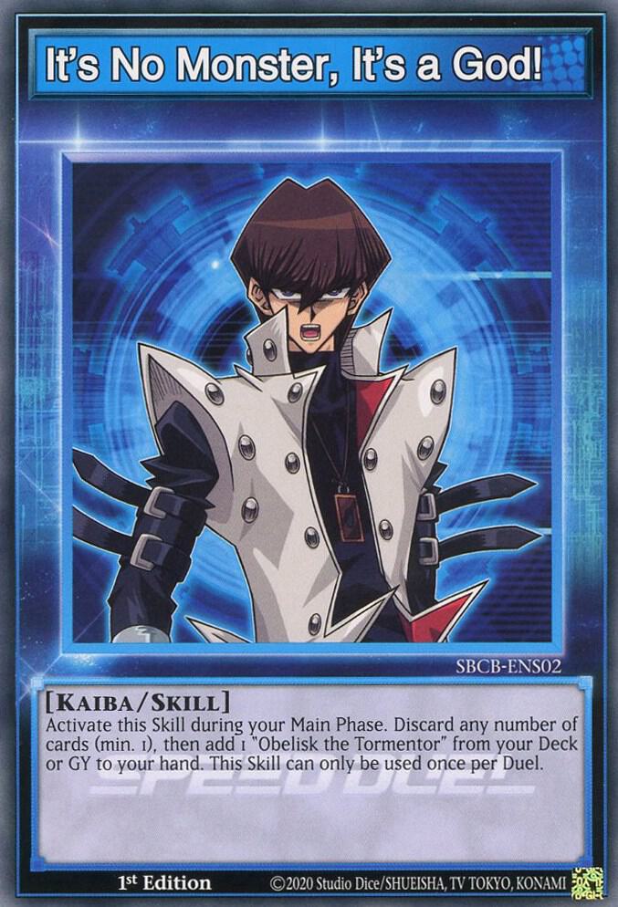 It's No Monster, It's a God! SBCB-ENS02 card from Speed Duel: Battle City Box