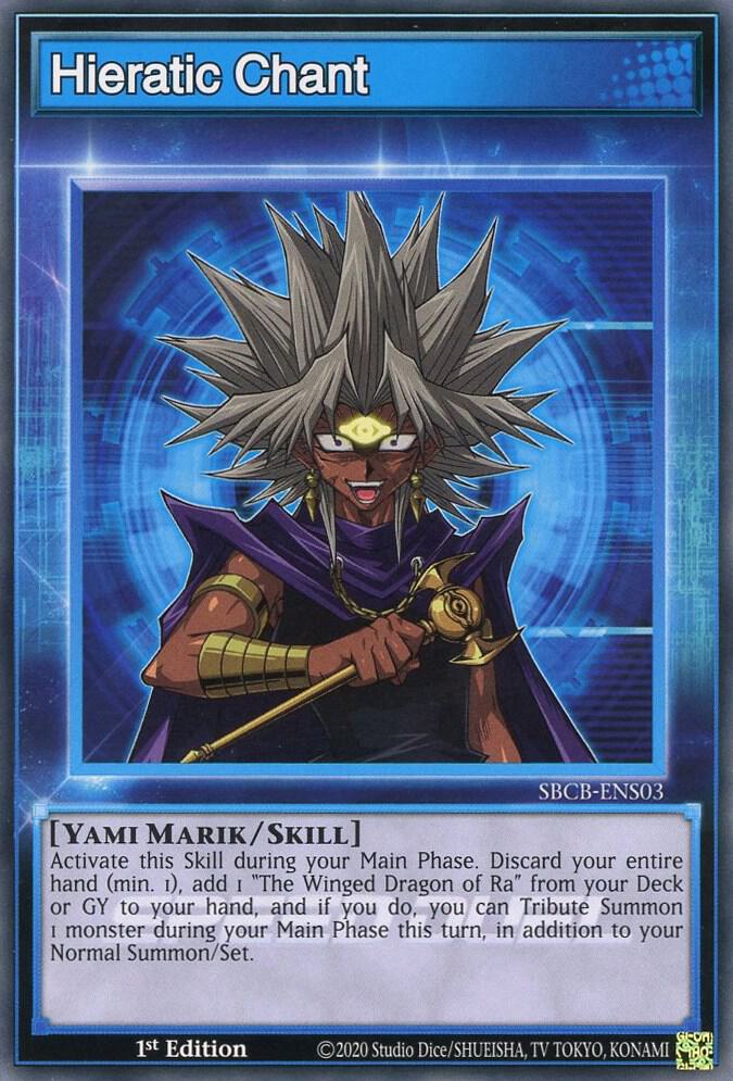 Hieratic Chant SBCB-ENS03 card from Speed Duel: Battle City Box