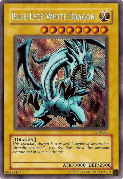 Blue-Eyes White Dragon BPT-009 card from 2003 Collectors Tin
