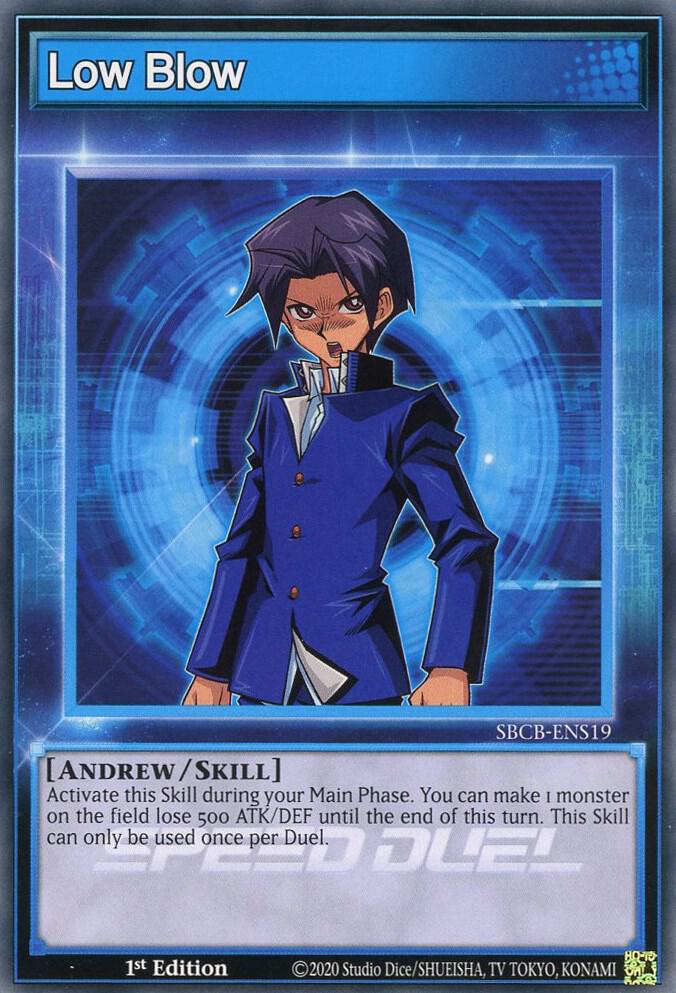 Low Blow SBCB-ENS19 card from Speed Duel: Battle City Box