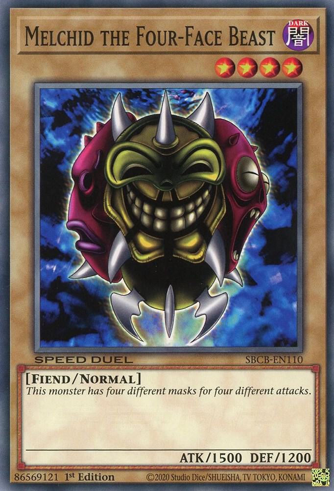 Melchid the Four-Face Beast SBCB-EN110 card from Speed Duel: Battle City Box