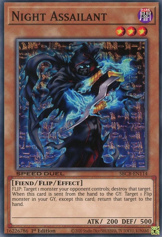 Night Assailant SBCB-EN114 card from Speed Duel: Battle City Box