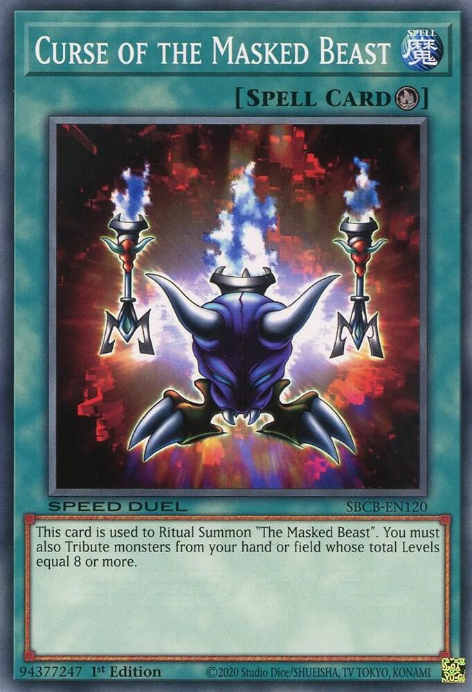 Curse of the Masked Beast SBCB-EN120 card from Speed Duel: Battle City Box