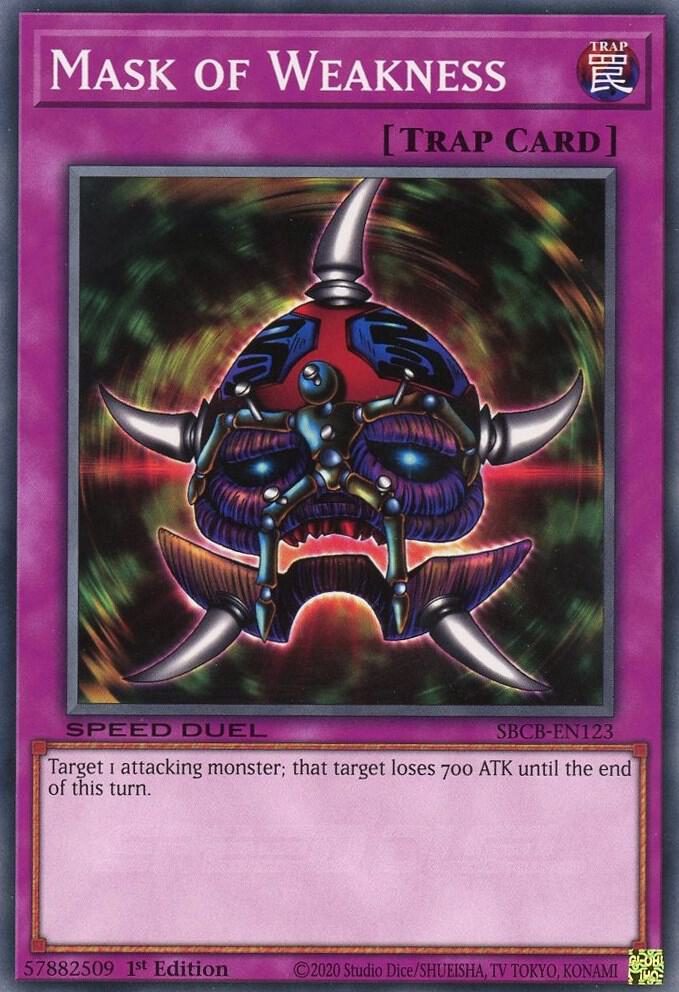 Mask of Weakness SBCB-EN123 card from Speed Duel: Battle City Box
