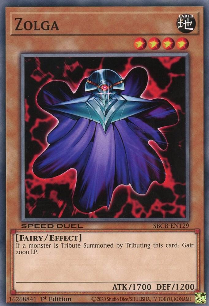 Zolga SBCB-EN129 card from Speed Duel: Battle City Box