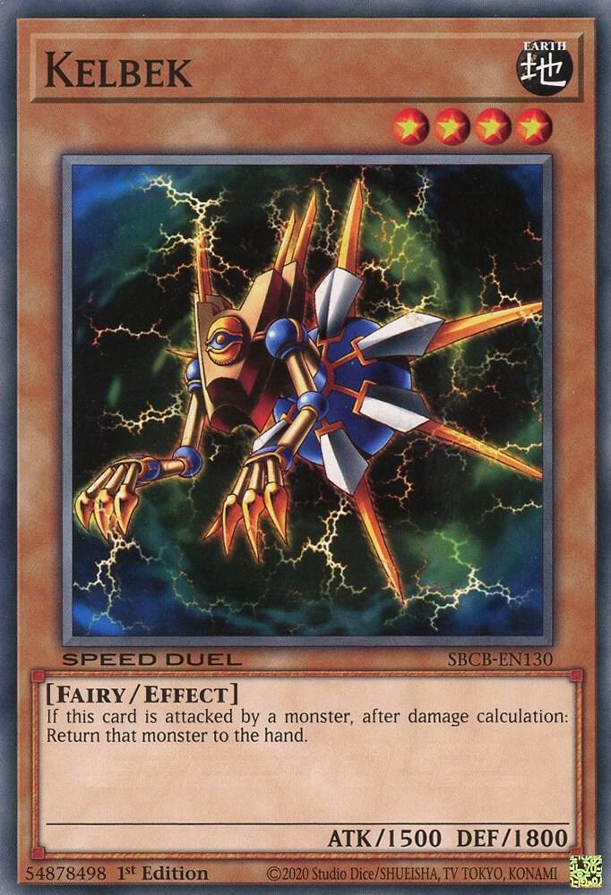 Kelbek SBCB-EN130 card from Speed Duel: Battle City Box